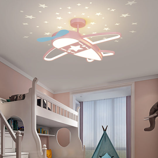 Nordic Children's Room Airplane Style Bedroom Chandelier