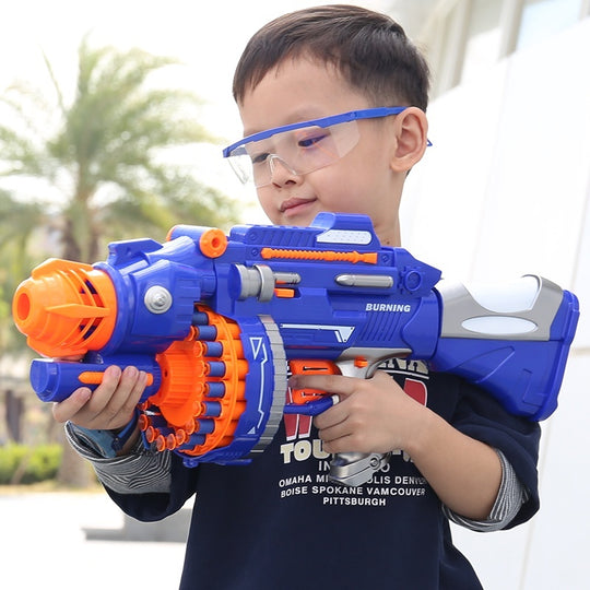 Children's Electric Continuous Hair Toy Gun Soft Bullet Gun Toy