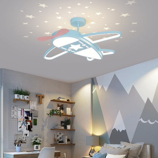 Nordic Children's Room Airplane Style Bedroom Chandelier