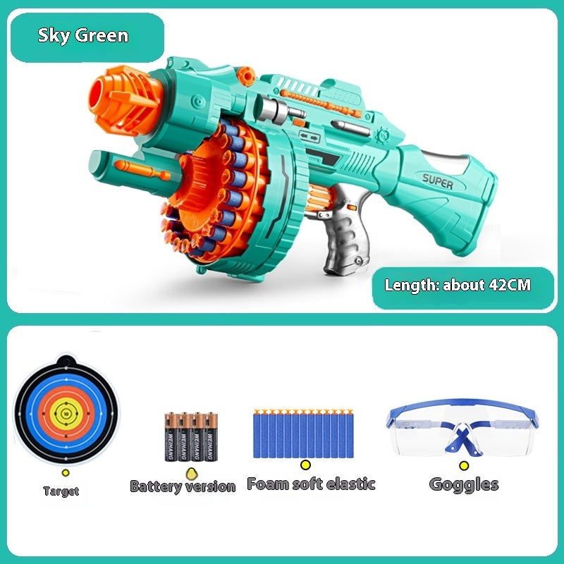 Children's Electric Continuous Hair Toy Gun Soft Bullet Gun Toy