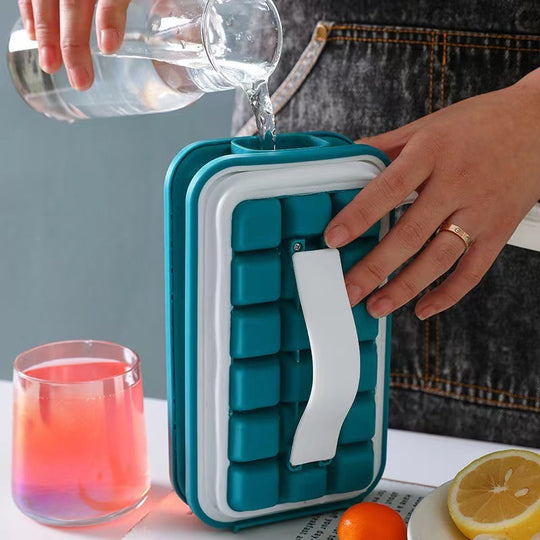 Ice Cube Mold Pot-shaped Ice Maker Storage Box Refrigerator